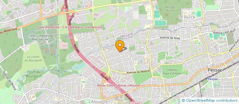 localisation de l'entreprise MADAME HELENE BRUN  PESSAC