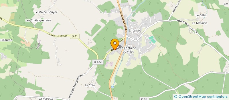 localisation de l'entreprise MADAME HELENE BRUNEL  DIGNAC