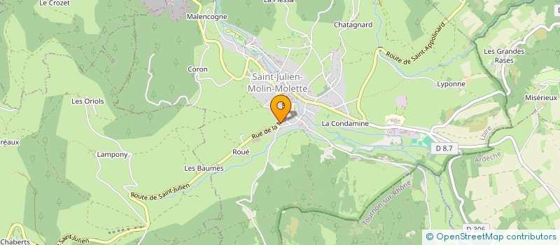 localisation de l'entreprise MADAME HELENE BRUYERE  SAINT-JULIEN-MOLIN-MOLETTE