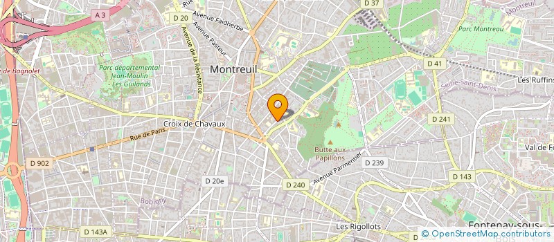 localisation de l'entreprise MADAME HELENE BUSUTTIL  MONTREUIL