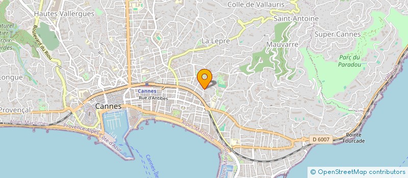 localisation de l'entreprise MADAME HELENE BUTELLE à CANNES