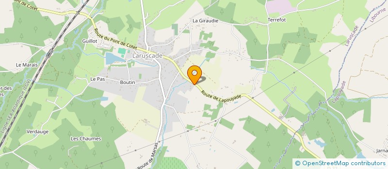 localisation de l'entreprise MADAME HELENE CALAIS  LARUSCADE