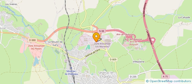 localisation de l'entreprise MADAME HELENE CALMELS  SEVERAC D'AVEYRON