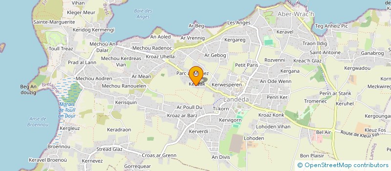 localisation de l'entreprise MADAME HELENE CAWARIN  LANDEDA