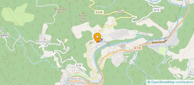 localisation de l'entreprise MADAME HELENE CAZAJUS  AMELIE-LES-BAINS-PALALDA