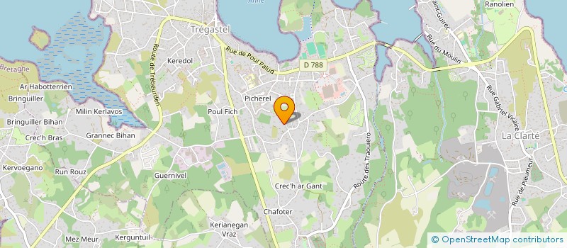 localisation de l'entreprise MADAME HELENE CHALLAN BELVAL  TREGASTEL