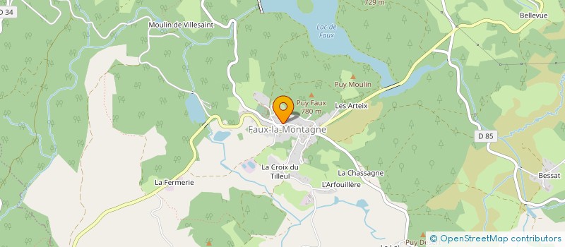 localisation de l'entreprise MADAME HELENE CHAUDEAU à FAUX-LA-MONTAGNE