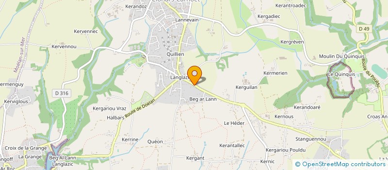 localisation de l'entreprise MADAME HELENE CLUGERY  CLOHARS-CARNOET