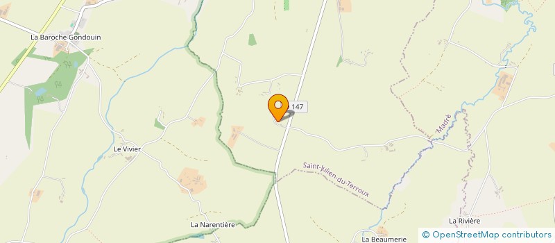 localisation de l'entreprise MADAME HELENE COMPAIN  SAINT-JULIEN-DU-TERROUX