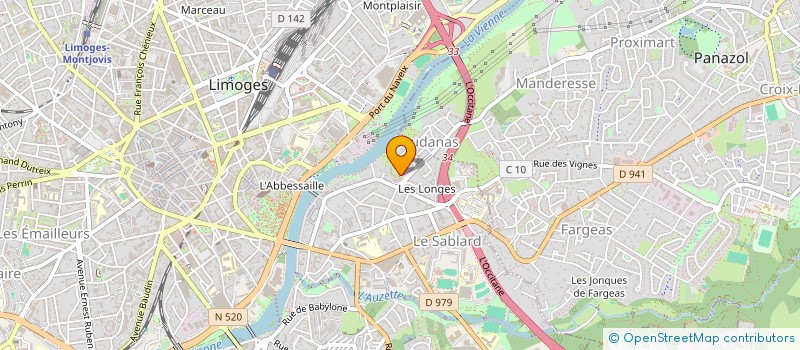 localisation de l'entreprise MADAME HELENE COUSSY à LIMOGES