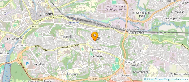 localisation de l'entreprise MADAME HELENE COZIEN à QUIMPER
