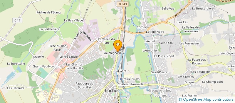 localisation de l'entreprise MADAME HELENE CROSNIER  LOCHES