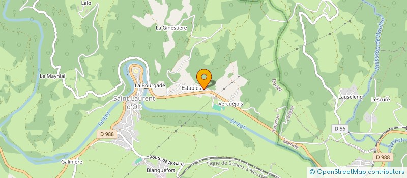 localisation de l'entreprise MADAME HELENE CROUZET  CAMPAGNAC