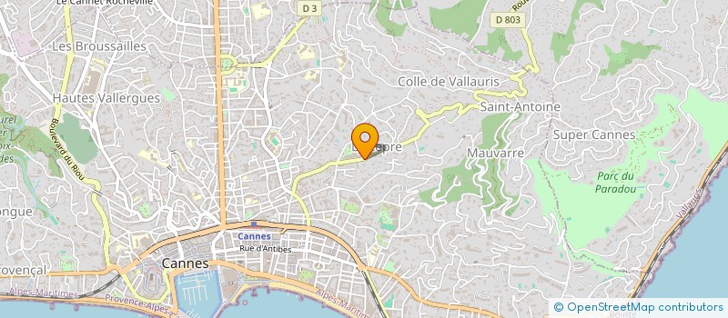localisation de l'entreprise MADAME HELENE CRUCIANI à CANNES