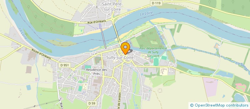 localisation de l'entreprise MADAME HELENE CUVEILLIER à SULLY-SUR-LOIRE