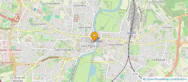 localisation de l'entreprise MADAME HELENE DALBIN  SAINTES