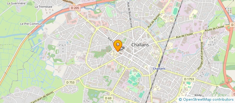 localisation de l'entreprise MADAME HELENE DAVY à CHALLANS