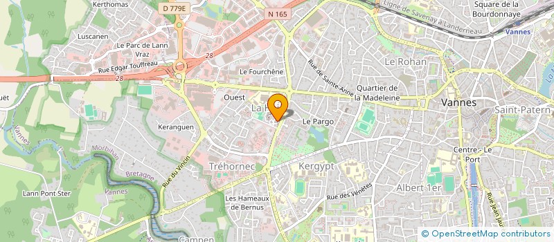localisation de l'entreprise MADAME HELENE DE GRANGE à VANNES