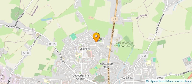 localisation de l'entreprise MADAME HELENE DEBIEVE  MAUBEUGE