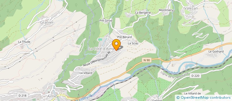 localisation de l'entreprise MADAME HELENE DEIBER  LA PLAGNE TARENTAISE