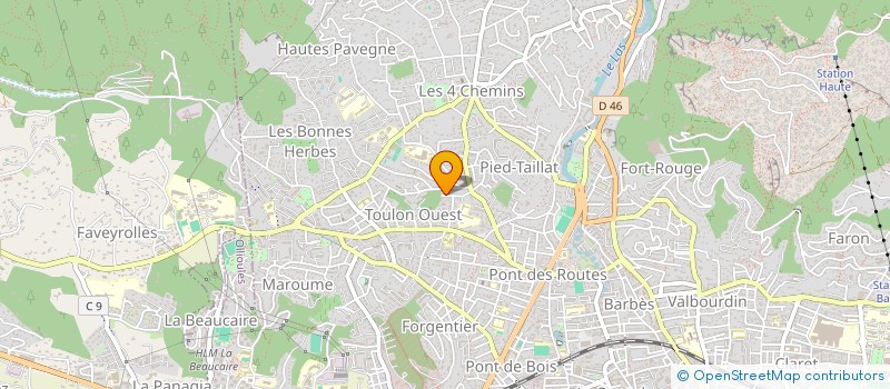 localisation de l'entreprise MADAME HELENE DELMONTE  TOULON