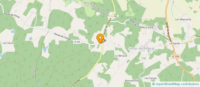 localisation de l'entreprise MADAME HELENE DELRUE  SIORAC-DE-RIBERAC