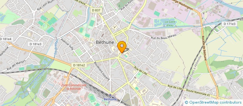 localisation de l'entreprise MADAME HELENE DEMARETZ  BETHUNE