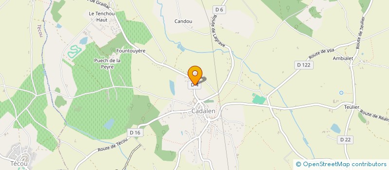 localisation de l'entreprise MADAME HELENE DEODAT  CADALEN