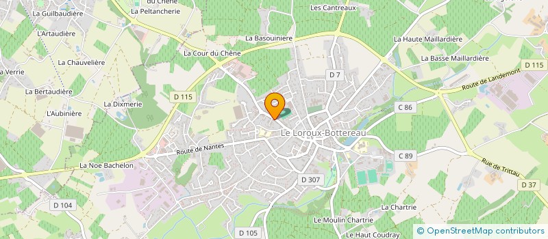 localisation de l'entreprise MADAME HELENE DERIEZ  LE LOROUX-BOTTEREAU