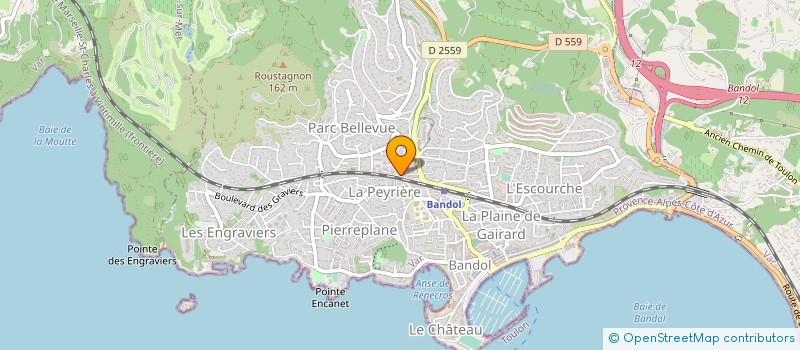 localisation de l'entreprise MADAME HELENE DEVLIGGER  BANDOL