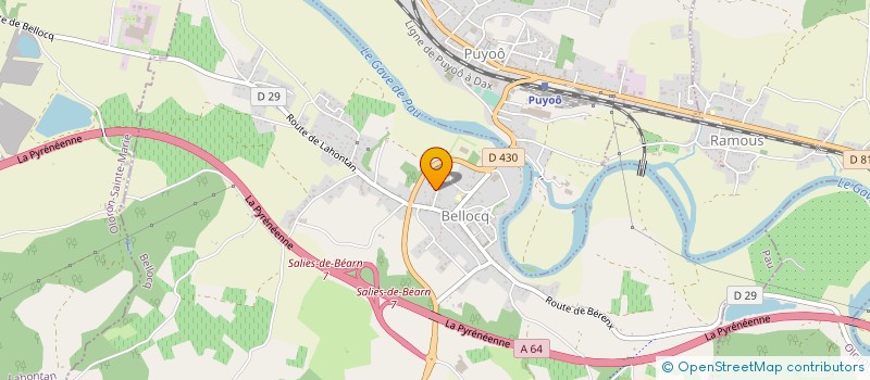 localisation de l'entreprise MADAME HELENE DOMERCQ  BELLOCQ