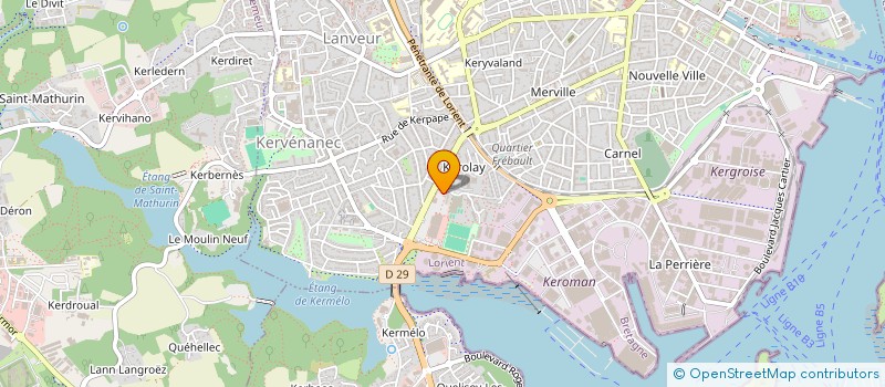 localisation de l'entreprise MADAME HELENE DOMINIQUE BELLEC  LANESTER