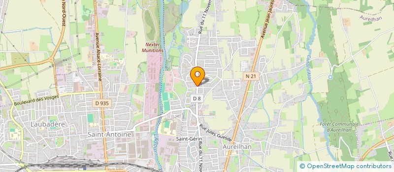 localisation de l'entreprise MADAME HELENE DUBARRY  AUREILHAN