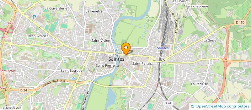 localisation de l'entreprise MADAME HELENE DUDOUIT  SAINTES
