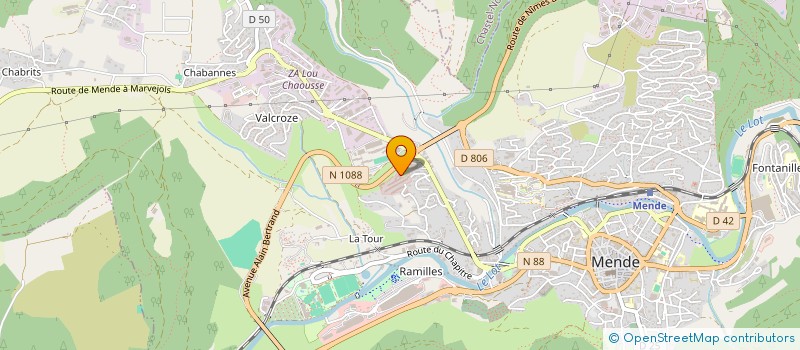 localisation de l'entreprise MADAME HELENE DUQUENOY  MENDE