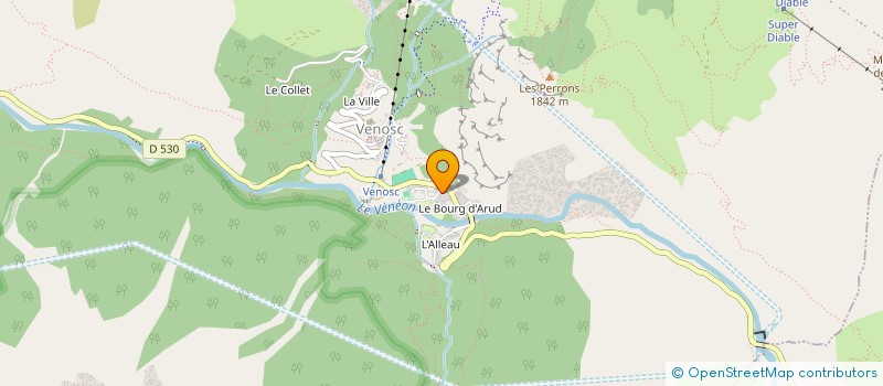 localisation de l'entreprise MADAME HELENE DUSSART  LES DEUX ALPES