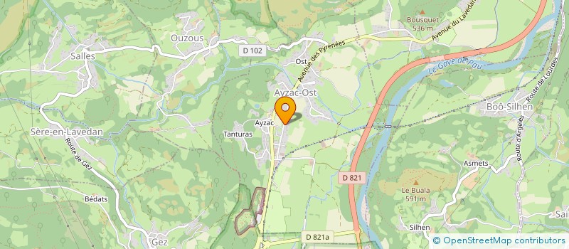 localisation de l'entreprise MADAME HELENE FABRE  AYZAC-OST