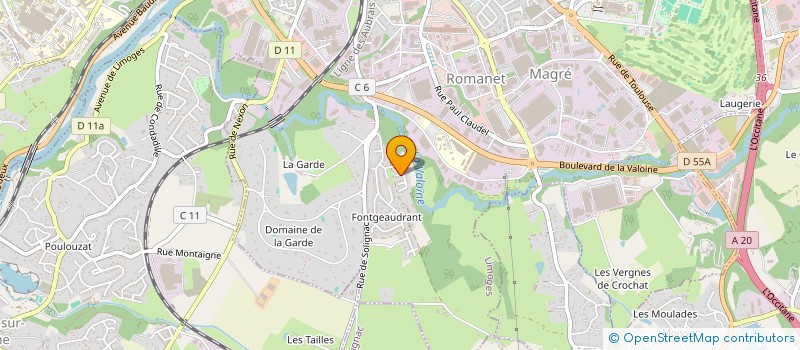 localisation de l'entreprise MADAME HELENE FONGUEUSE à LIMOGES