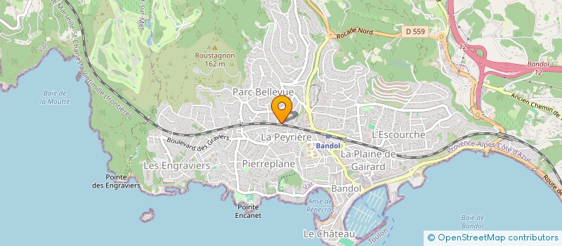 localisation de l'entreprise MADAME HELENE FONTAINE à BANDOL