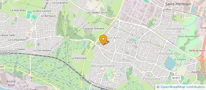 localisation de l'entreprise MADAME HELENE FORTIN à ST-HERBLAIN