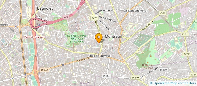 localisation de l'entreprise MADAME HELENE FOUCHE à MONTREUIL