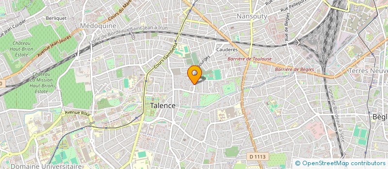 localisation de l'entreprise MADAME HELENE FOURNIER à TALENCE