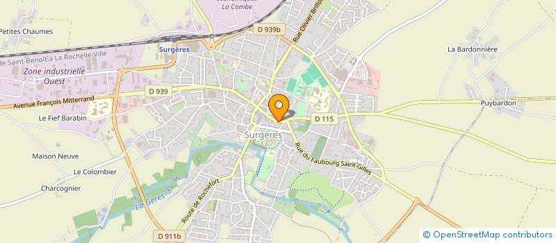 localisation de l'entreprise MADAME HELENE FOURREL DE FRETTES  SURGERES