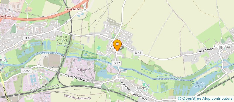 localisation de l'entreprise MADAME HELENE FRANCOIS  ATHIES