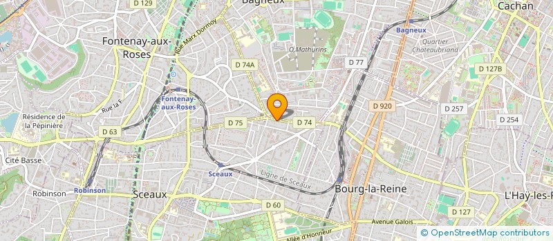 localisation de l'entreprise MADAME HELENE GABELLON à SCEAUX