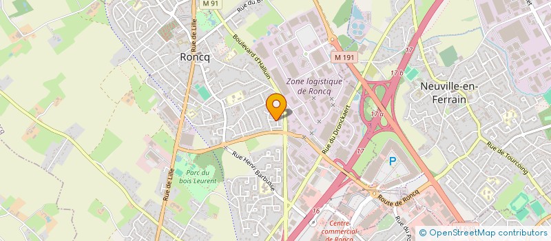 localisation de l'entreprise MADAME HELENE GADENNE  RONCQ