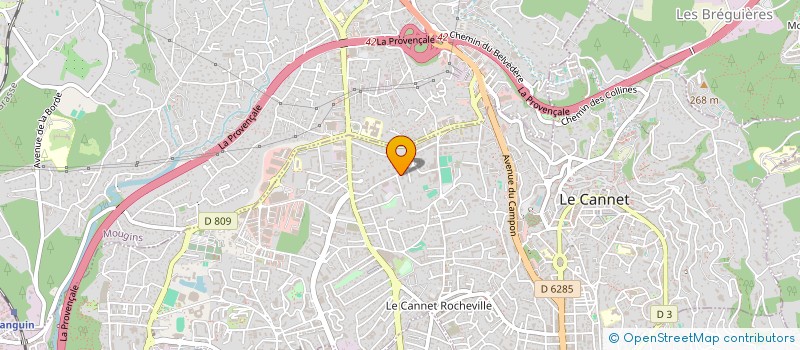 localisation de l'entreprise MADAME HELENE GAILLETON à LE CANNET