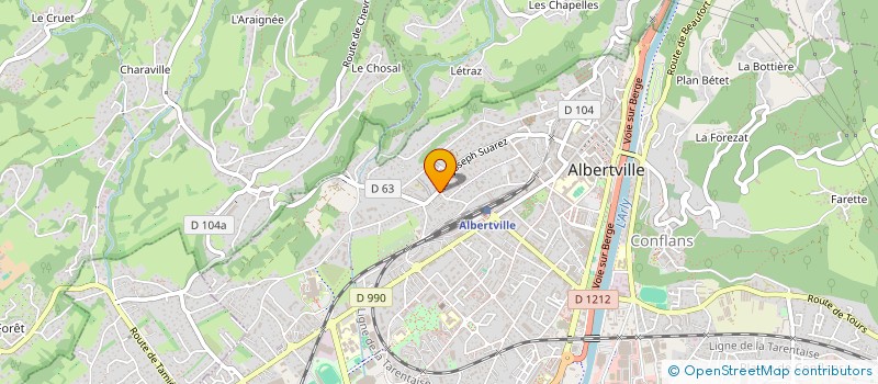 localisation de l'entreprise MADAME HELENE GARIN  ALBERTVILLE