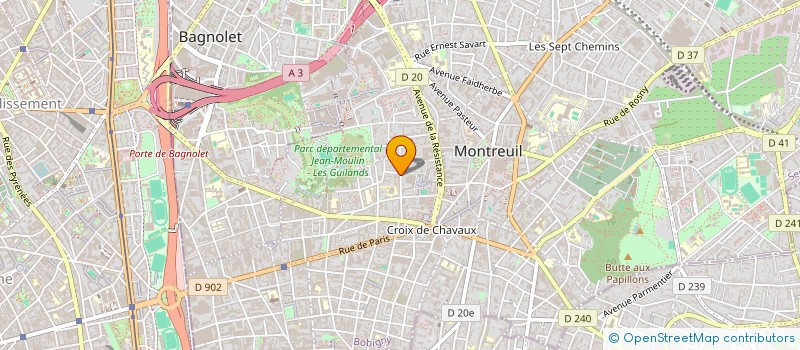 localisation de l'entreprise MADAME HELENE GAUDY à MONTREUIL