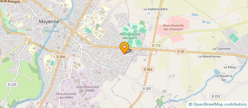 localisation de l'entreprise MADAME HELENE GESLIN à CHANGE